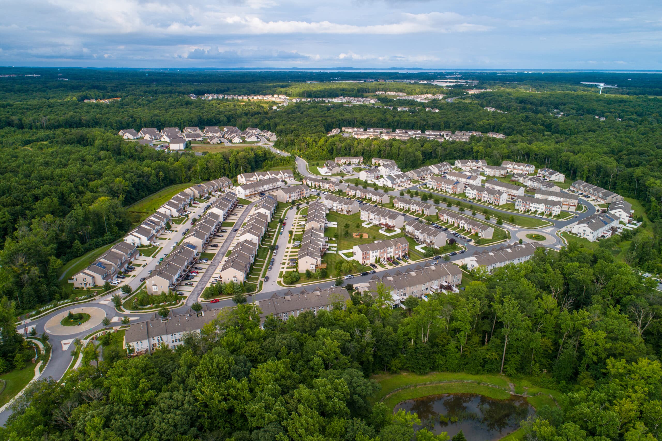 Residential neighborhood Aberdeen Maryland USA